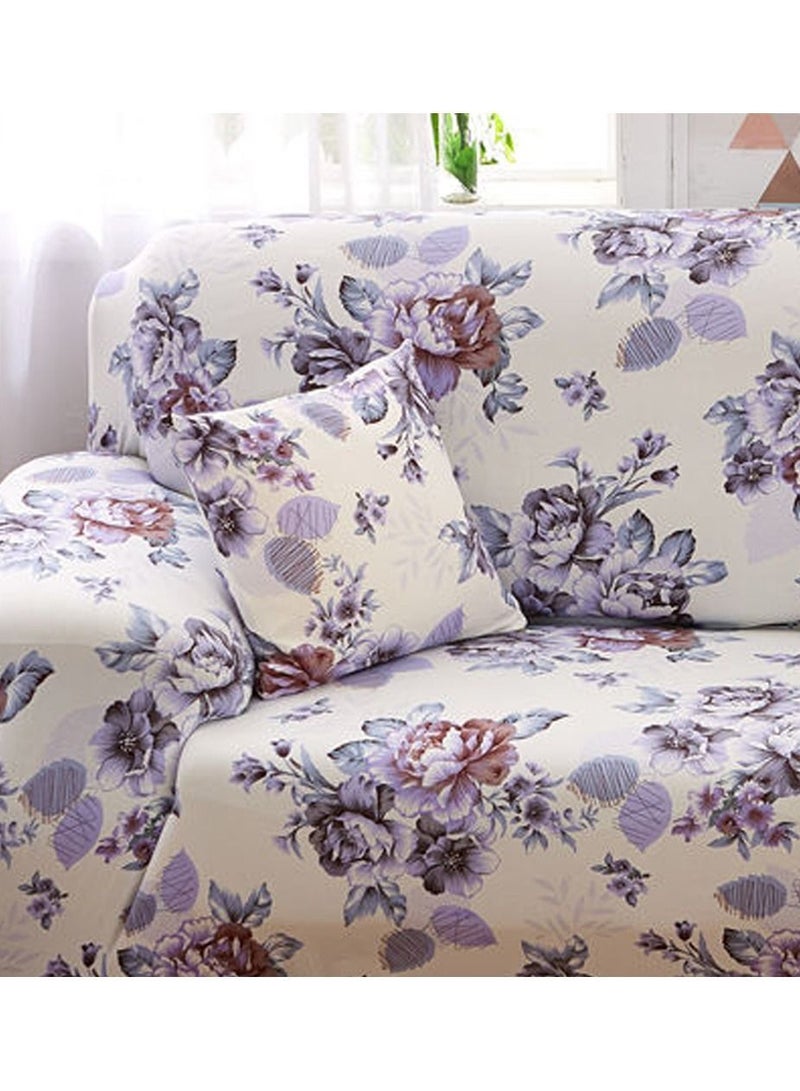 Stretch Sofa Covers, Floral Pattern Loveseat Cover, Printed Washable Slipcover Furniture Protector for Living Room - Image 2